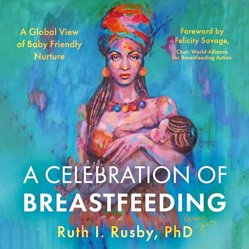 Book cover depicting a woman holding a baby, colorful and artistic.