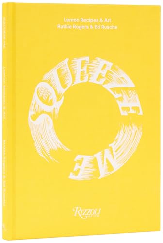 Bright yellow book cover with the word Squeeze Me in white circular text.