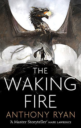 Book cover featuring a large dragon breathing fire above a lone cloaked figure.