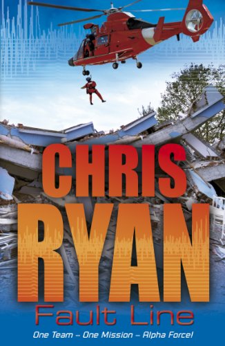 Book cover: helicopter rescuing a person from earthquake rubble.