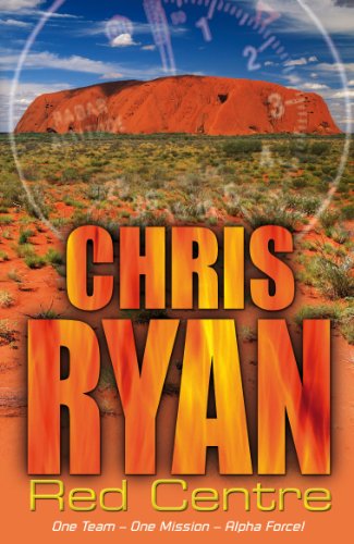 Book cover with Uluru, radar graphic, and large orange text: “Chris Ryan.”