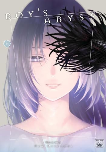 Boy's Abyss, Vol. 5 cover: a young man with lavender hair and dark feathers.