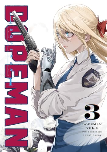 Manga cover: blonde woman in police uniform holding a robotic gun.