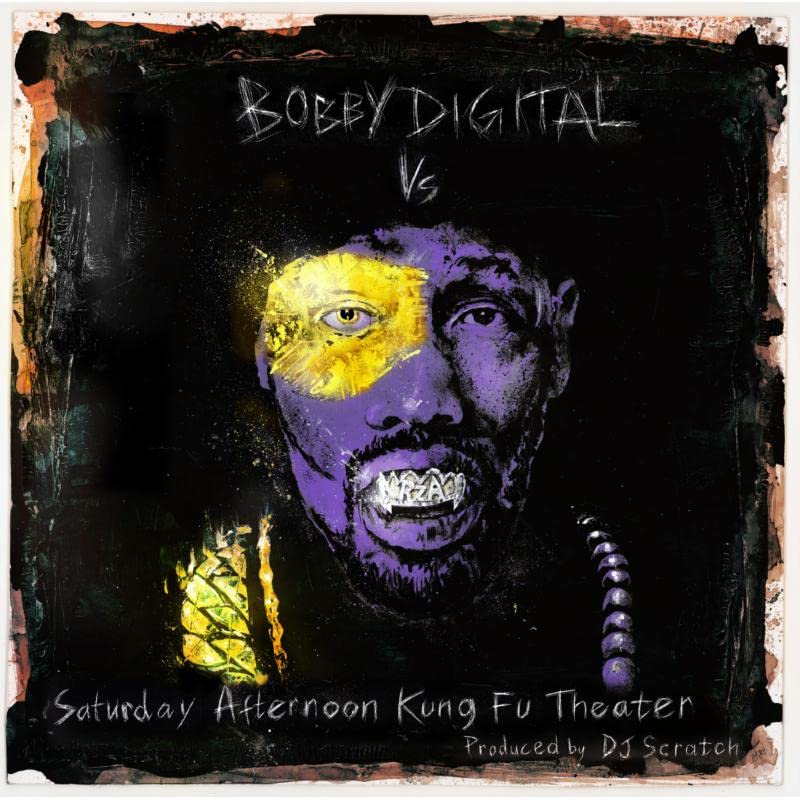 RZA album cover: painted portrait with text "Bobby Digital Vs. RZA".