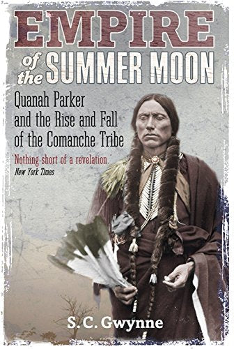 Book cover featuring Quanah Parker, a Comanche leader, in a vintage portrait.