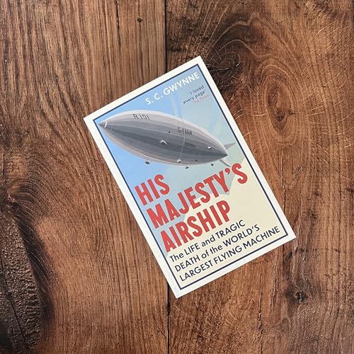 Book cover depicting a silver airship against a blue and red background.