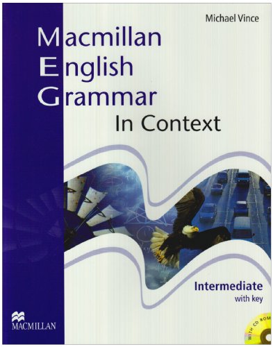 Macmillan English Grammar in Context Intermediate textbook cover with an eagle and traffic imagery.