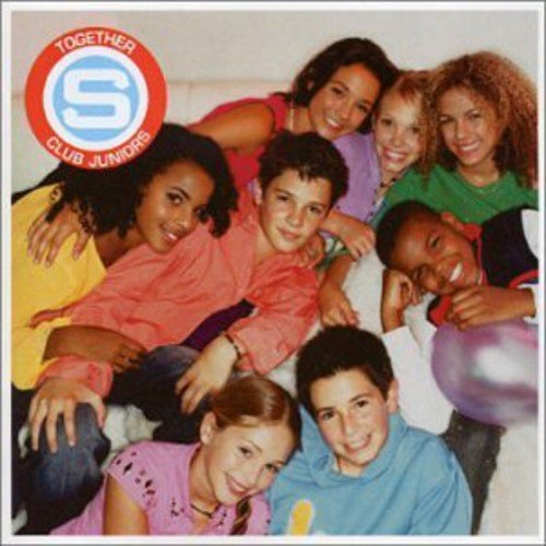 S Club Juniors band portrait on a CD cover, smiling and posing together.