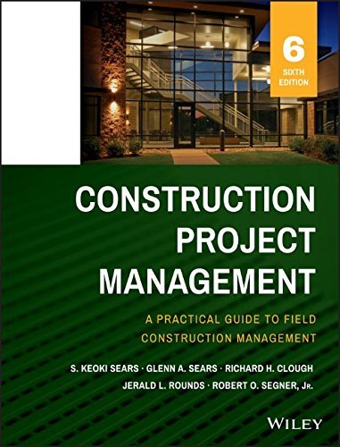 Book cover: "Construction Project Management," sixth edition, with building image.