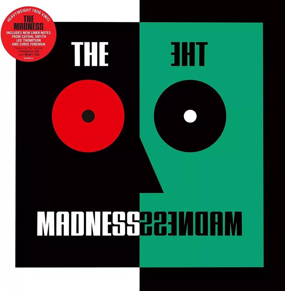 Vinyl record of The Madness album, featuring cover art and barcode.