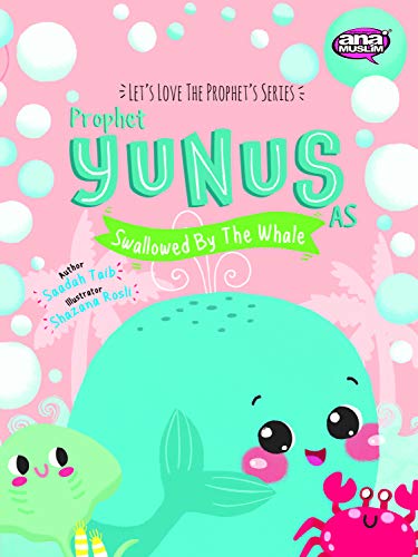 Cover of “Prophet Yunus and the Whale Activity Book” featuring a teal whale.