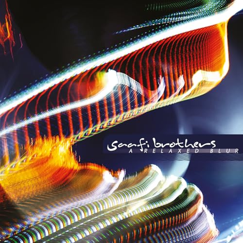 CD cover for Saafi Brothers’ “A Relaxed Blur” with abstract light streaks.