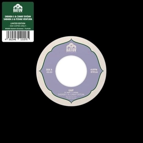Vinyl record label for "Gaip" by Sababa 5, Doğan, and Ventura.