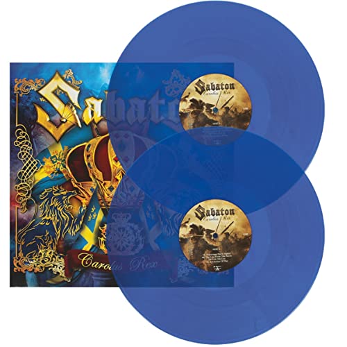 Sabaton "Carolus Rex" vinyl record: blue discs and ornate cover art.