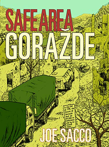 Book cover: “Safe Area Gorazde” depicts war-torn Bosnian townscape.