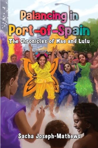 Book cover depicting two young girls in carnival costumes amidst a crowd.