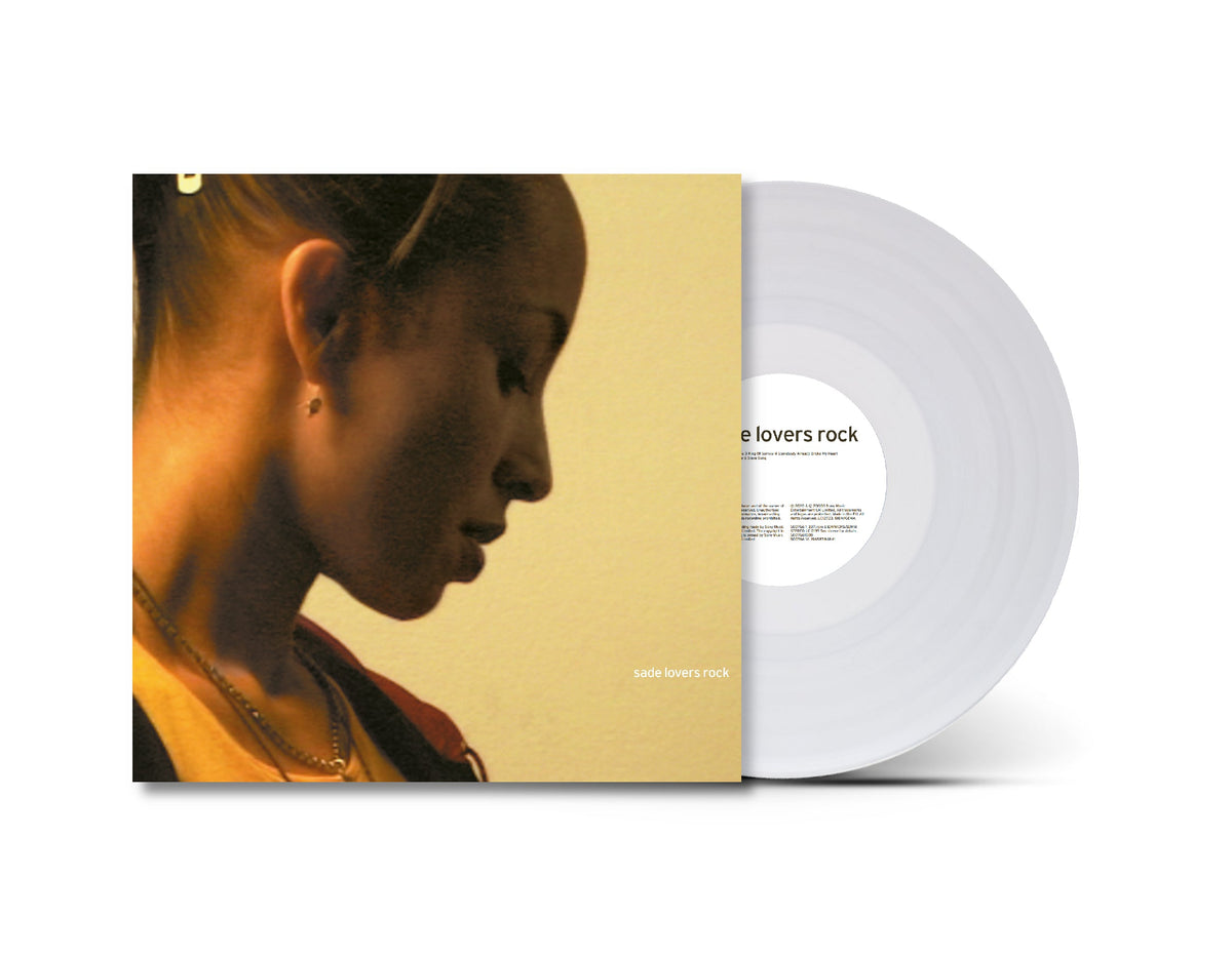 Sade’s “Lovers Rock” clear vinyl LP with portrait cover art.