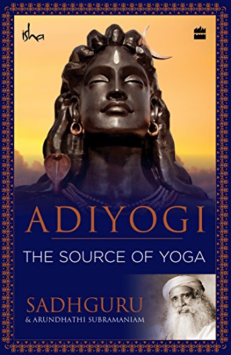 Book cover featuring a dark bronze statue of Shiva and Sadhguru’s portrait.