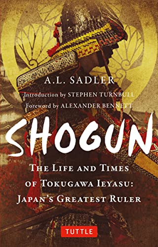 Book cover: "Shogun" featuring a samurai helmet and bold red title.
