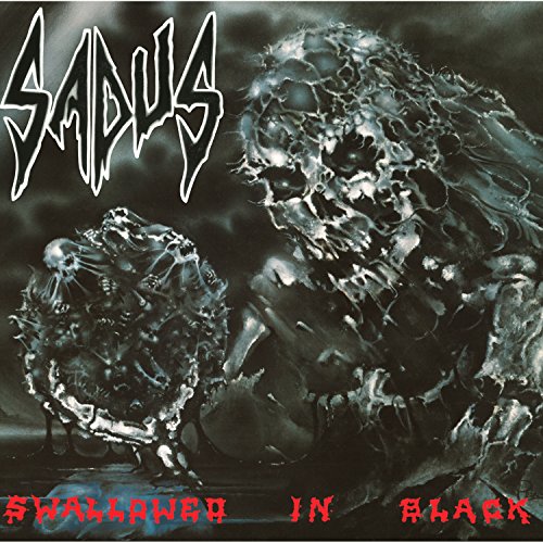 Album cover art featuring a dark, decaying creature and the band name Sadus.
