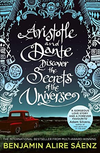 Book cover with a red truck in a field under a dark, illustrated sky.