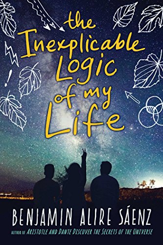 Book cover showing three silhouettes against a starry night sky with white sketched doodles.