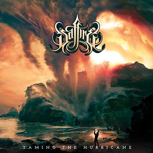 CD cover: stormy seascape with band logo "Saffire" and silhouetted figure.