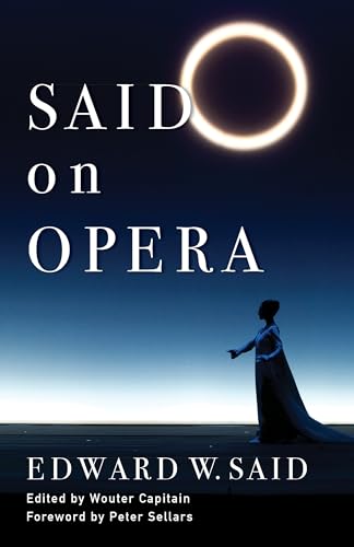 Book cover: “Said on Opera” with silhouette of a woman and eclipse.