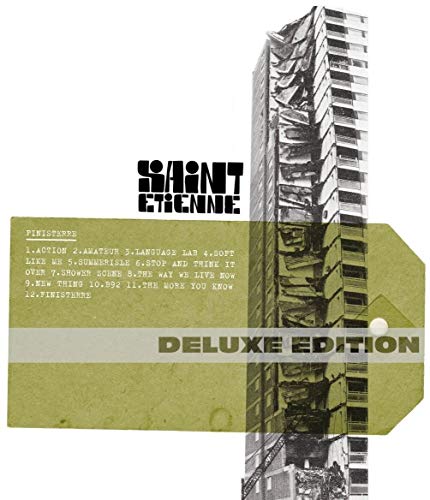 CD cover for Saint Etienne’s “Finisterre” featuring a tall building.