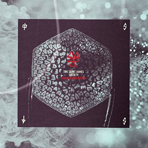 Vinyl record cover: hexagonal design with red text and symbols.