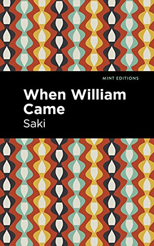 Book cover: "When William Came" by Saki, with a patterned background.