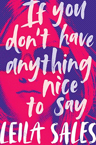 Book cover with pink text on a purple dotted background.
