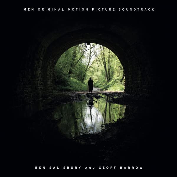 Men" soundtrack vinyl cover: stone tunnel with a lone figure inside.