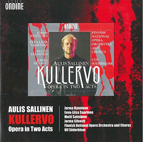 CD cover for Aulis Sallinen’s opera “Kullervo,” featuring a portrait.