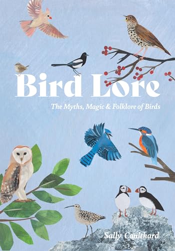 Book cover titled Bird Lore featuring various illustrated birds on a light blue background.