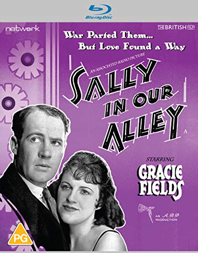 Blu-ray cover for "Sally In Our Alley" featuring Gracie Fields and a man.
