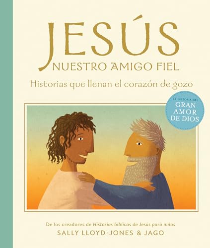 Book cover depicting Jesus embracing a person, titled "Jesus, nuestro amigo fiel.