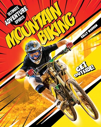 Mountain biker in helmet descends a dirt trail, book cover.
