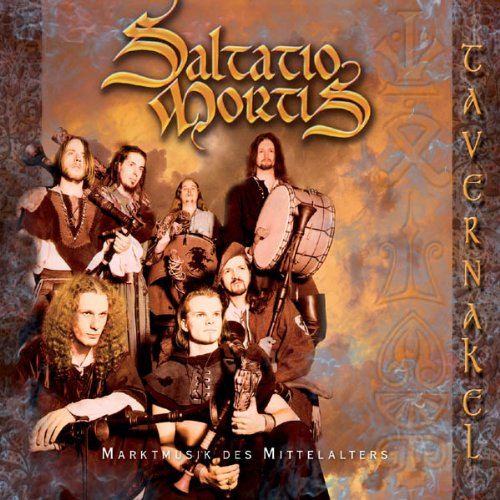 Saltatio Mortis "Tavernakel" CD cover featuring a band portrait in medieval attire.