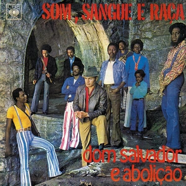 Album cover for "Som, Sangue E Raça" featuring a group of musicians.