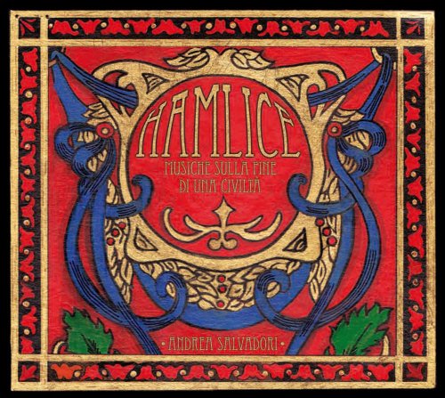 CD cover with ornate gold and blue design on a red background.