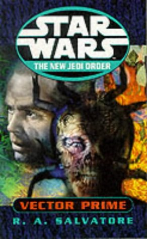 Book cover for “Star Wars: Vector Prime” featuring a close-up face and alien.