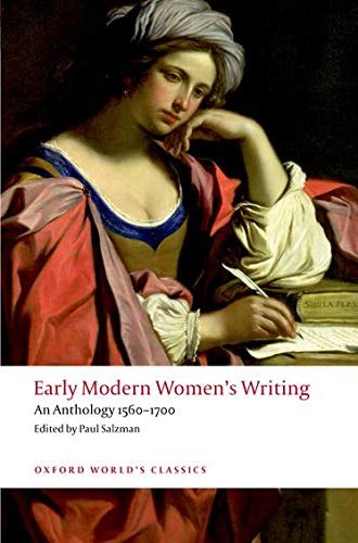Book cover: painting of a woman writing, title “Early Modern Women’s Writing.”