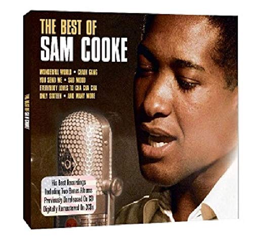 Sam Cooke CD cover featuring a portrait of the singer next to a microphone.