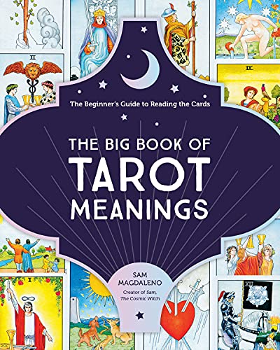 Book cover featuring colorful tarot card imagery and white text.