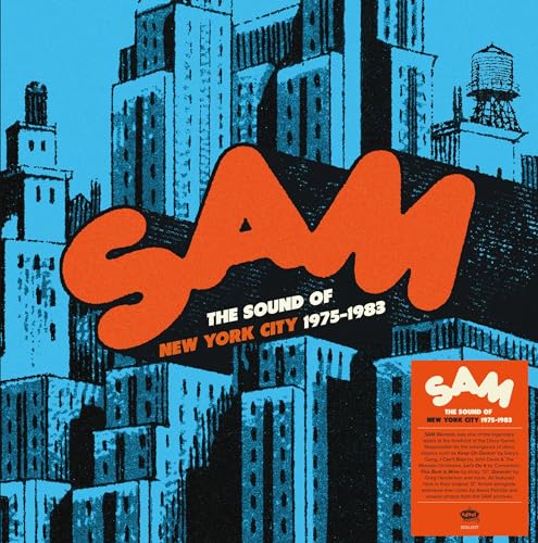 CD cover featuring a blue and black New York City skyline with orange text.