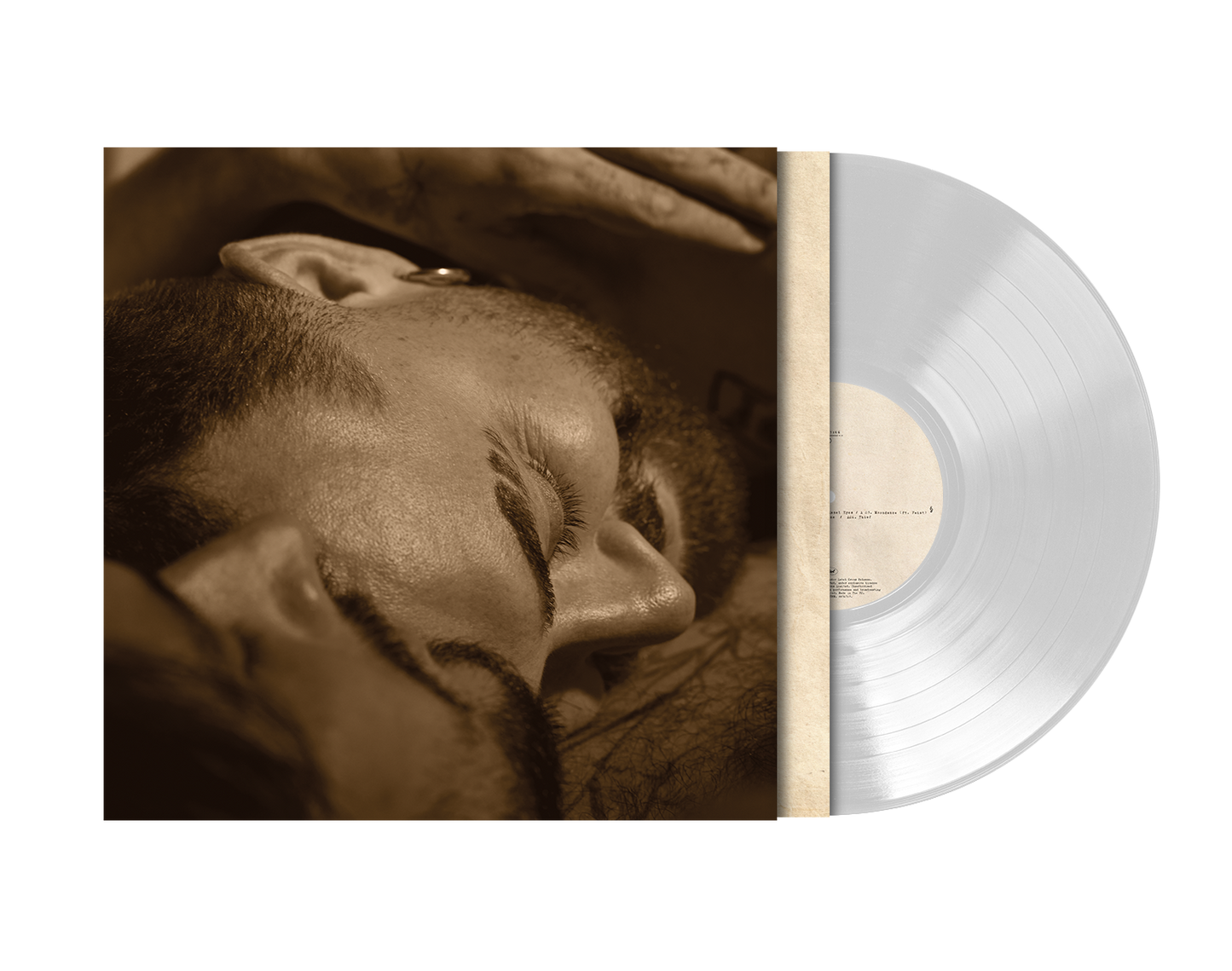 Sam Smith’s “Hazel Eyes” transparent vinyl record with portrait album cover.