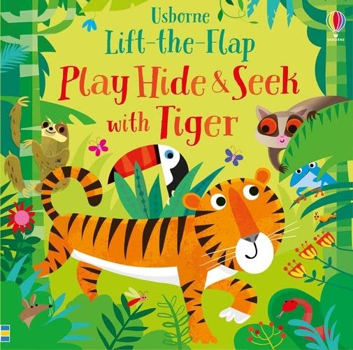 Children’s book cover with a tiger, birds, and jungle foliage.