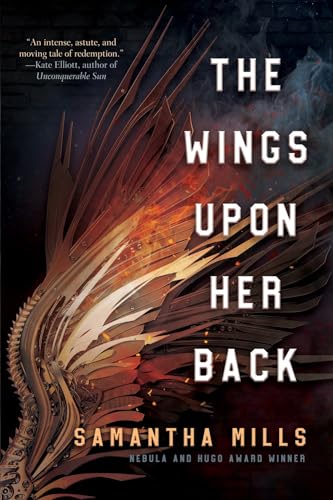 Book cover: stylized wings with fiery colors and bold white title.