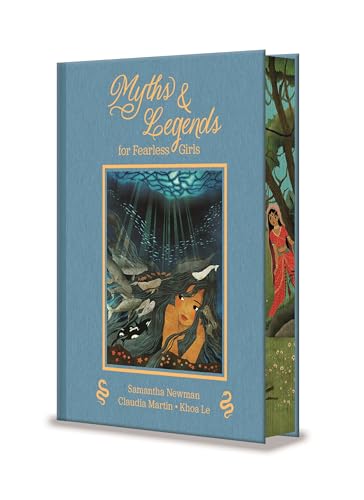 Book cover: “Myths & Legends for Fearless Girls” with illustrated artwork.